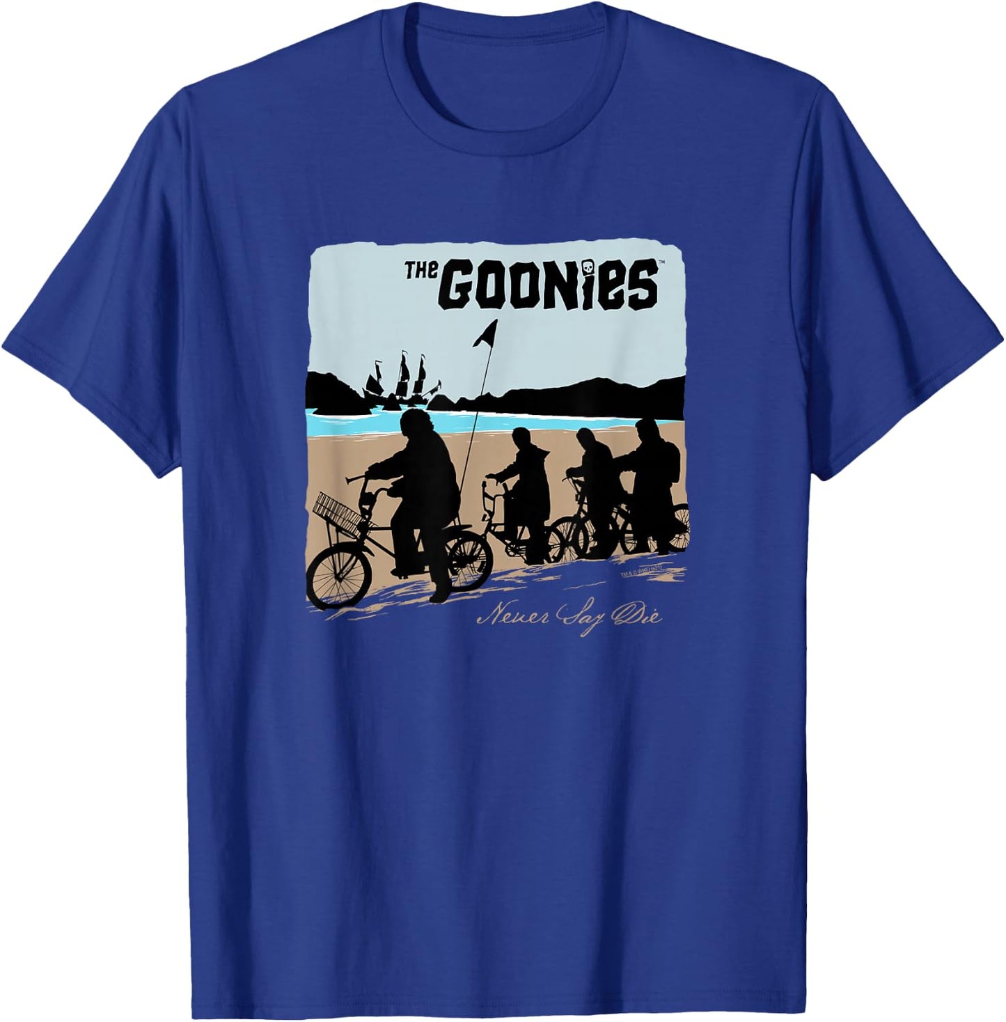 The Goonies Beach Silhouettes T-Shirt - T-Shirt | Royal