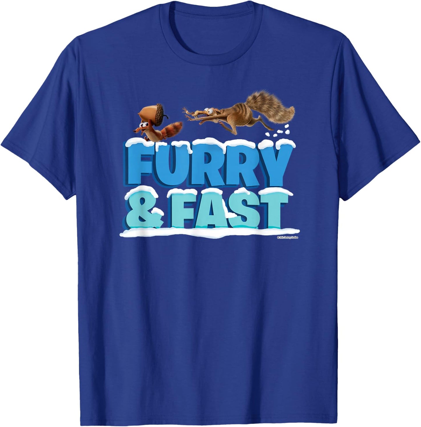 Ice Age The Adventures of Buck Wild Baby Scrat Furry Fast T-Shirt - T-Shirt | Royal