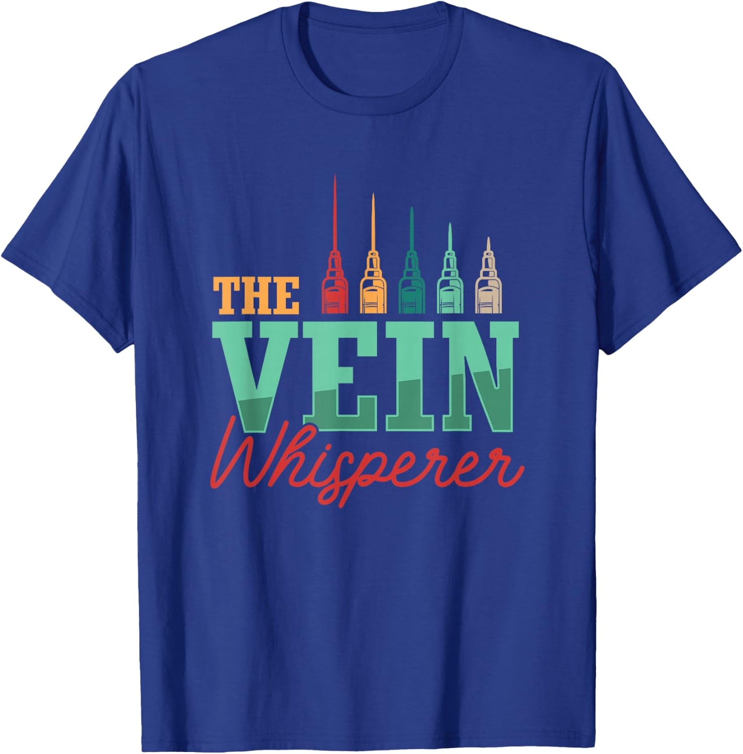 Retro Vein Whisperer Phlebotomist Medical Nurse Phlebotomy T-Shirt - T-Shirt | Royal