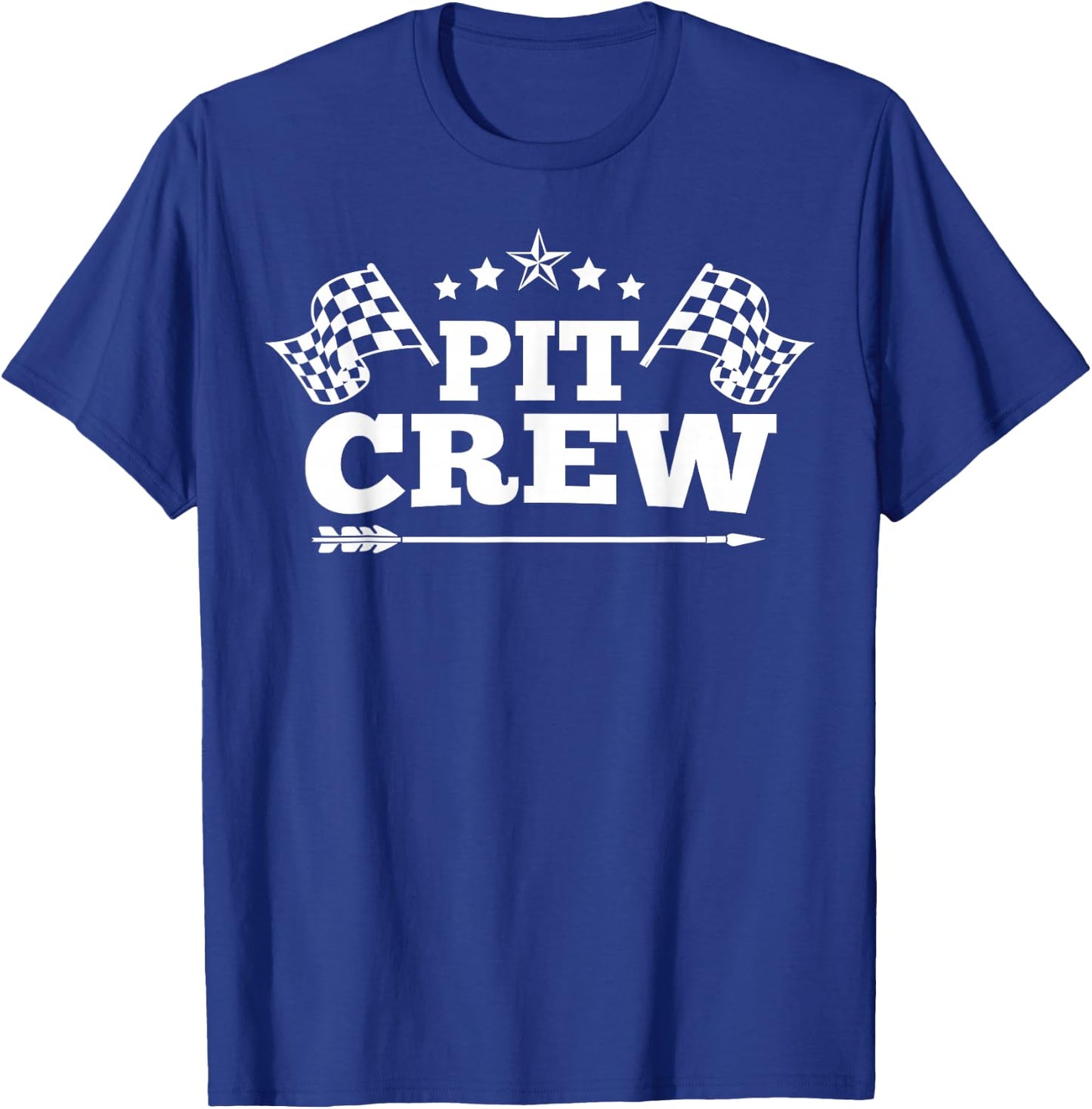 Pit Crew Funny Race Track Racing Mechanic Car Parties Drive T-Shirt - T-Shirt | Royal