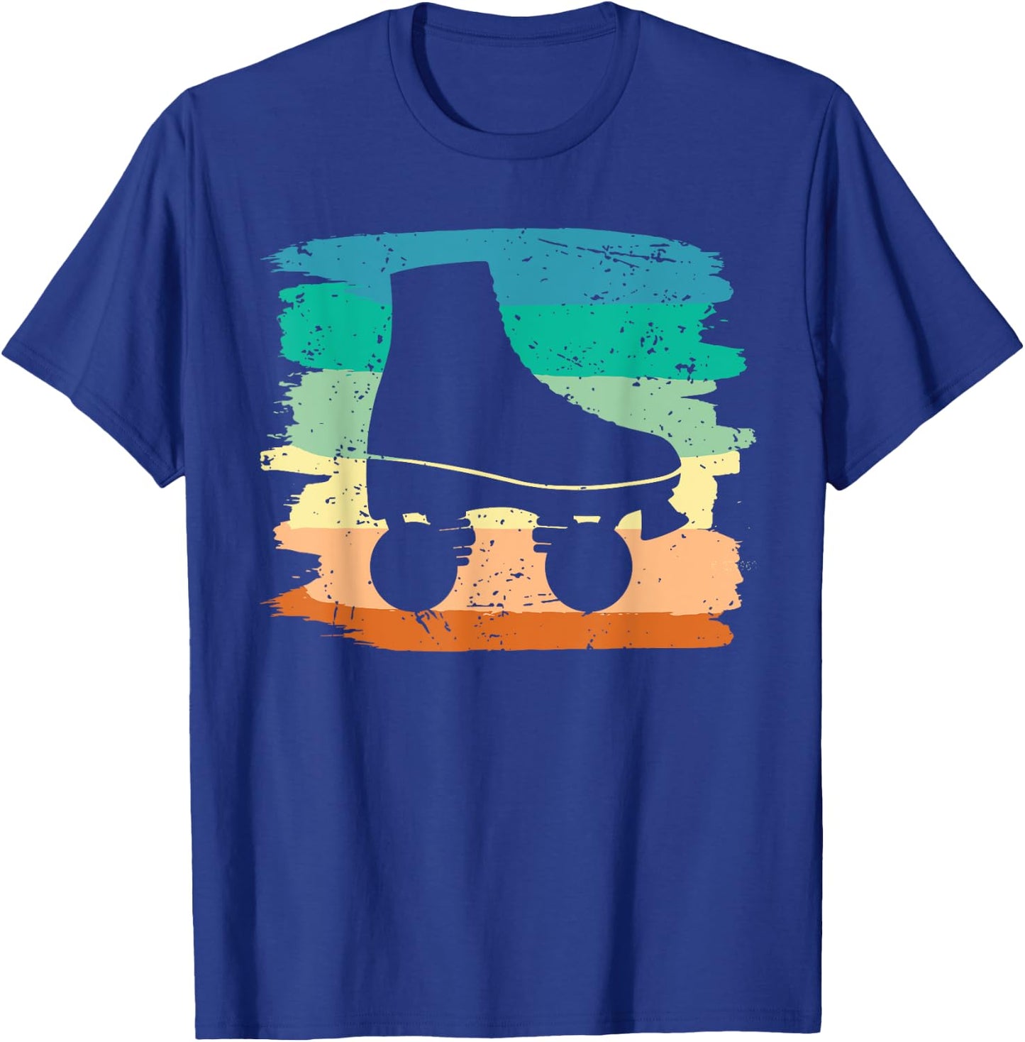 Roller Skating Art Men Women 80s Roller Derby Rollerskate T-Shirt - T-Shirt | Royal