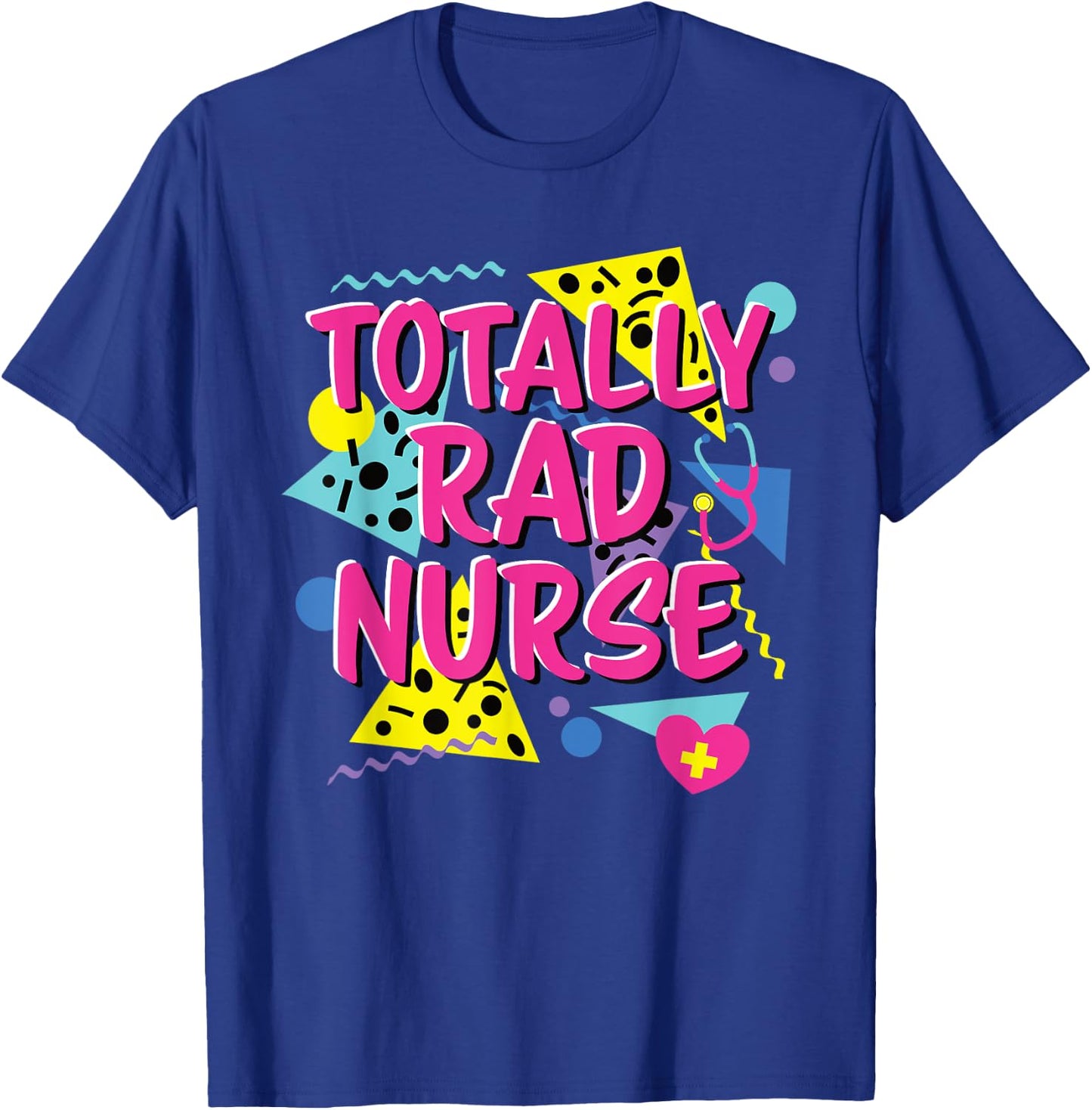80s 90s Nurse Costume Lazy Halloween Party Theme 1980s 1990s T-Shirt - T-Shirt | Royal