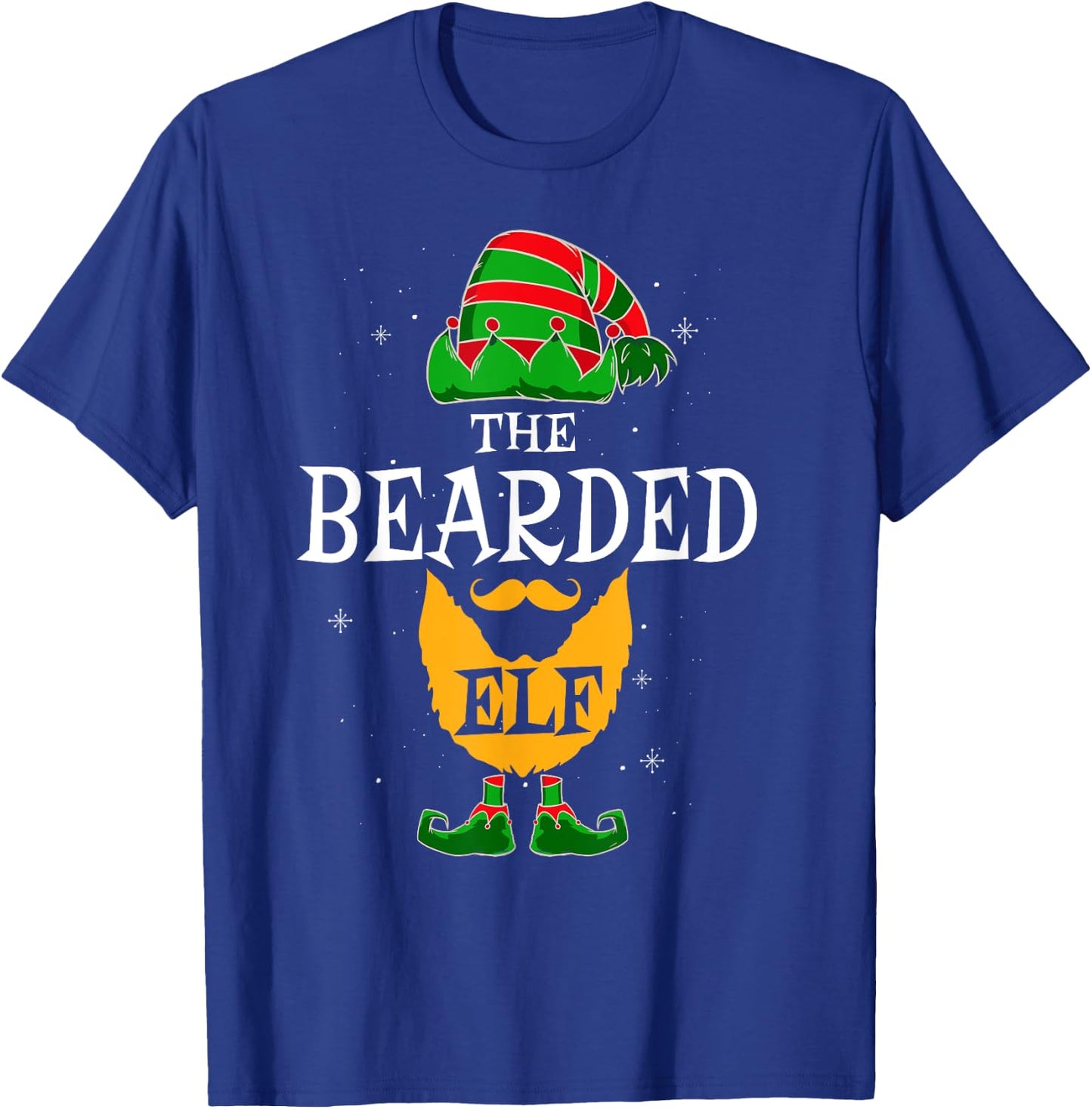 The Bearded Elf Group Matching Family Christmas Daddy Funny T-Shirt - T-Shirt | Royal