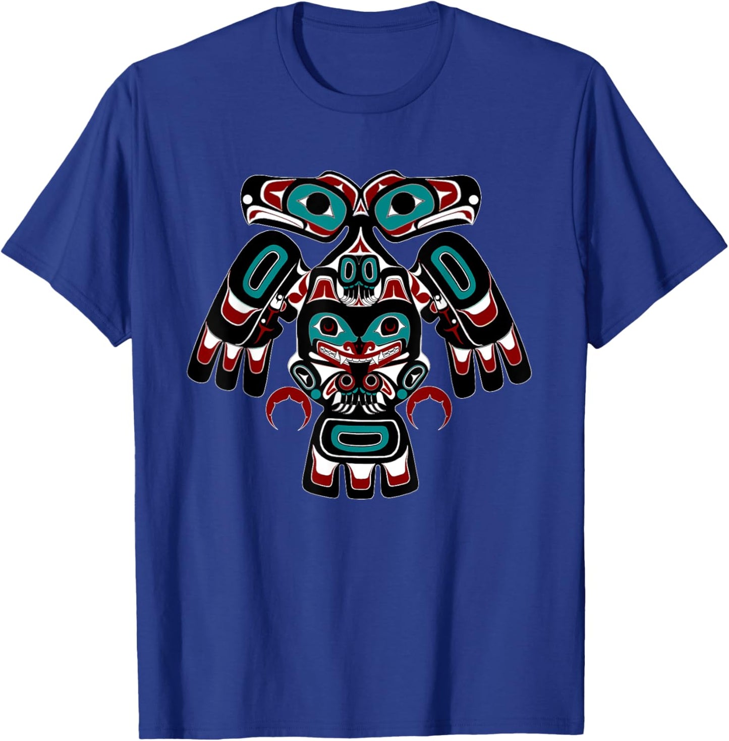 Alaska Native American Indian Tlingit Eagle Bear Clan Spirit T-Shirt - T-Shirt | Royal
