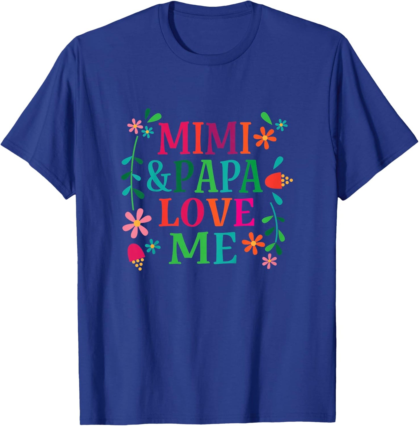 Mimi and Papa Love Me Granddaughter T-Shirt - T-Shirt | Royal