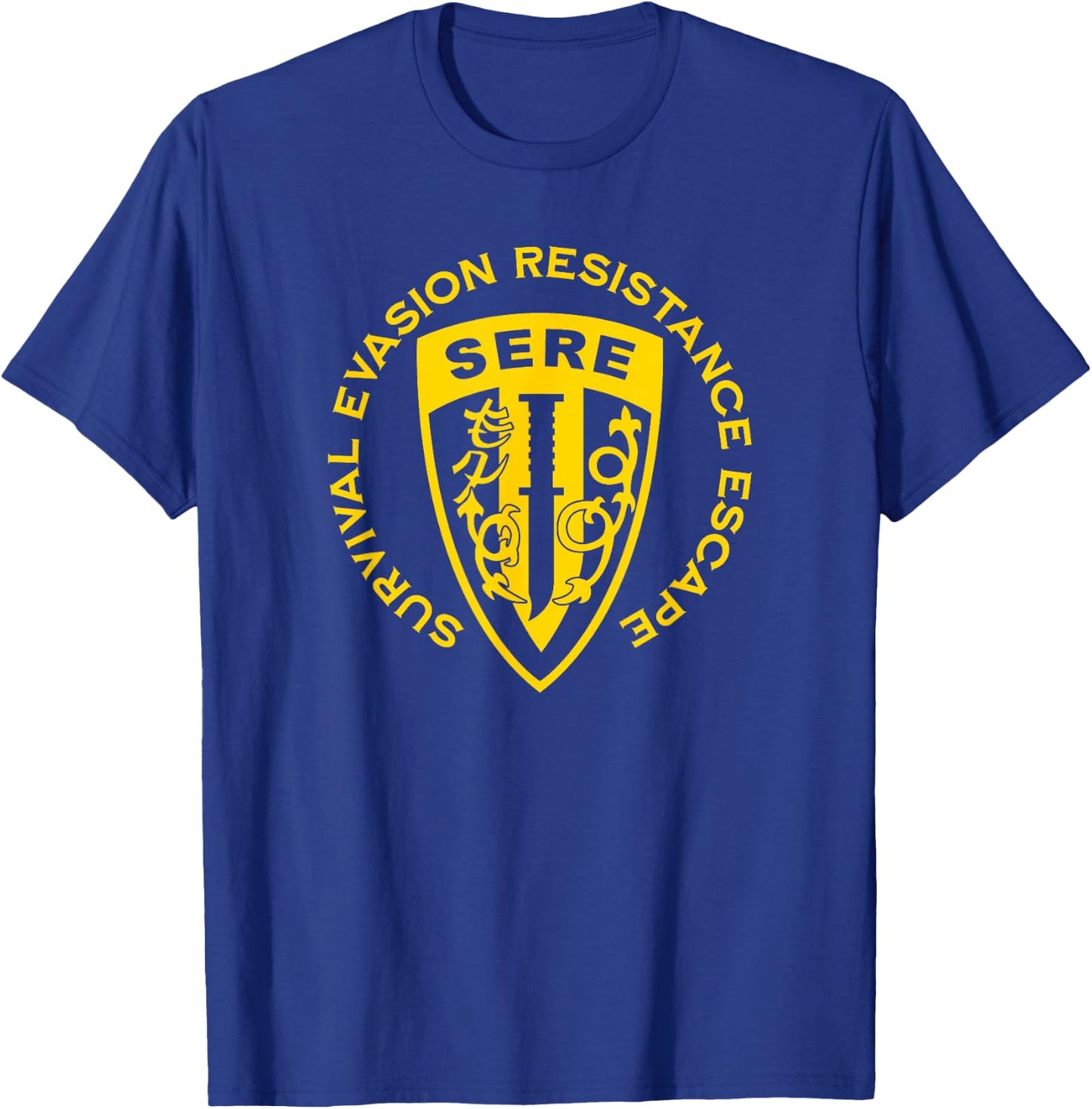 SERE Survival Evasion Resistance Escape School Design T-Shirt - T-Shirt | Royal