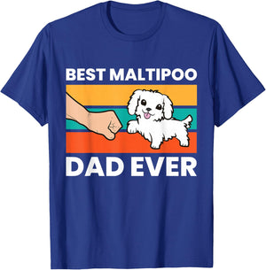 Best Maltipoo Dad Ever Pet Maltipoo Dog T-Shirt - T-Shirt | Royal