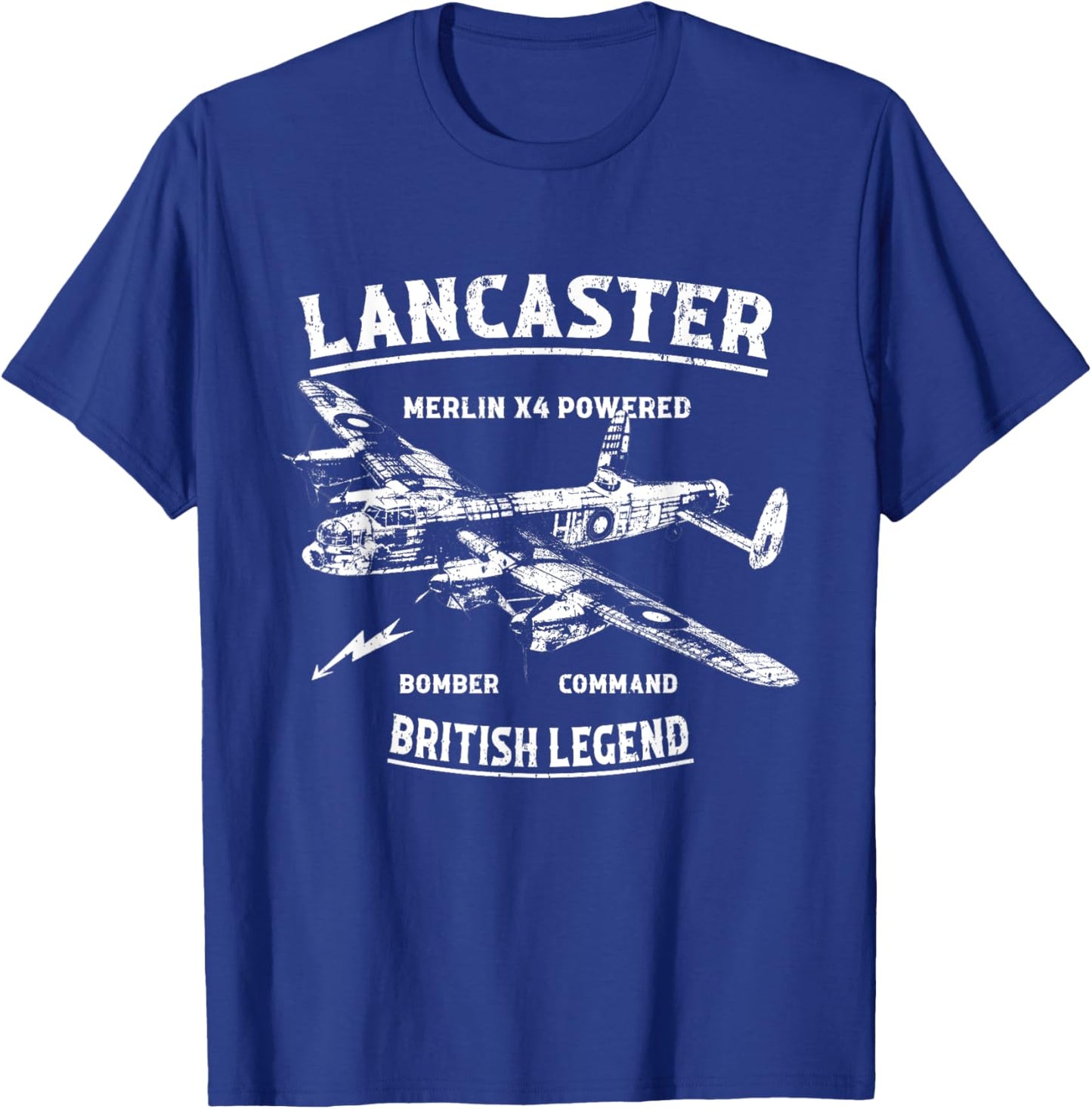 Lancaster Bomber WW2 Aeroplane VE, VJ, D Day T-Shirt - T-Shirt | Royal