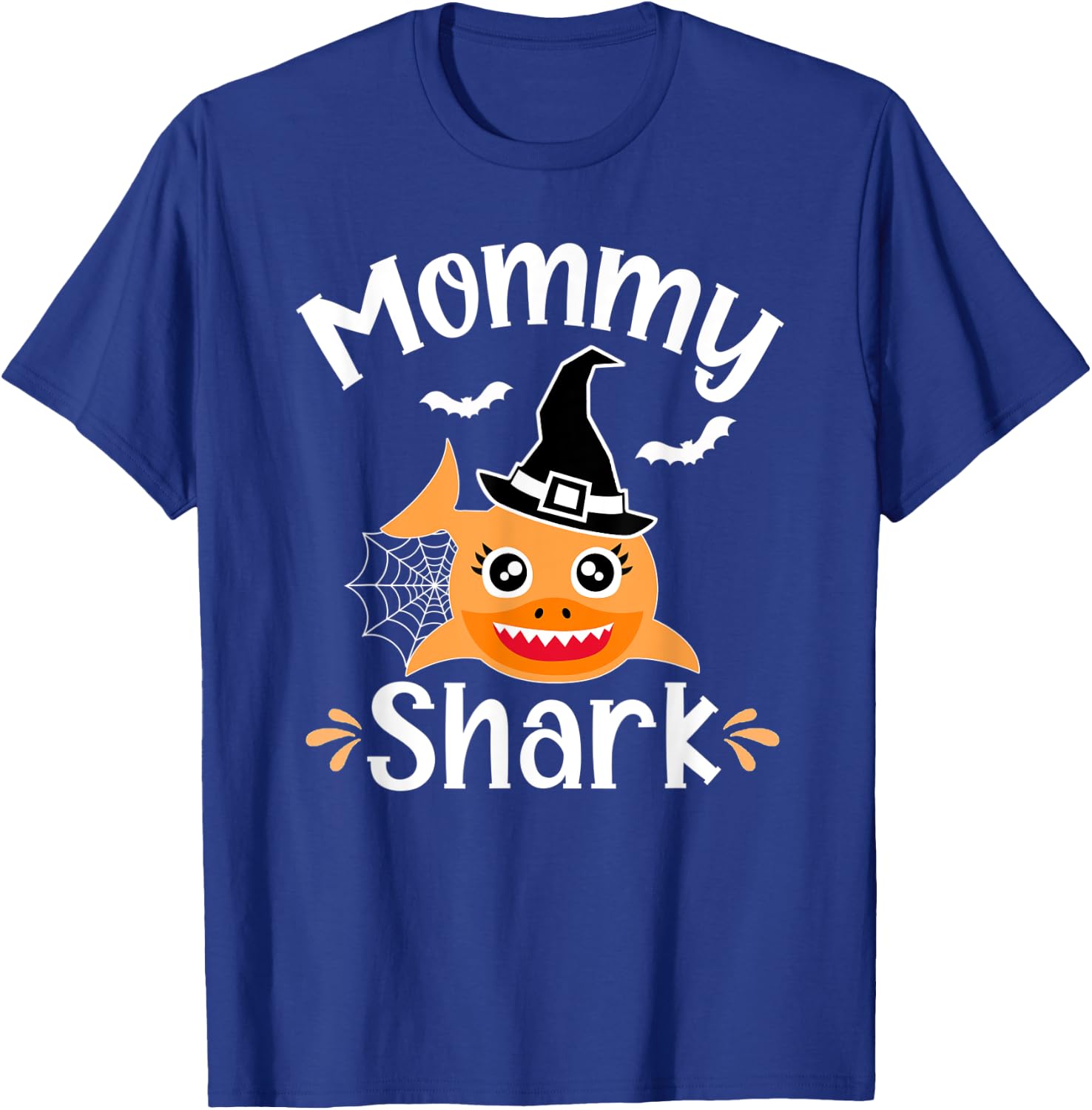 Mommy Shark Funny Halloween Mommy Announcement T-Shirt - T-Shirt | Royal