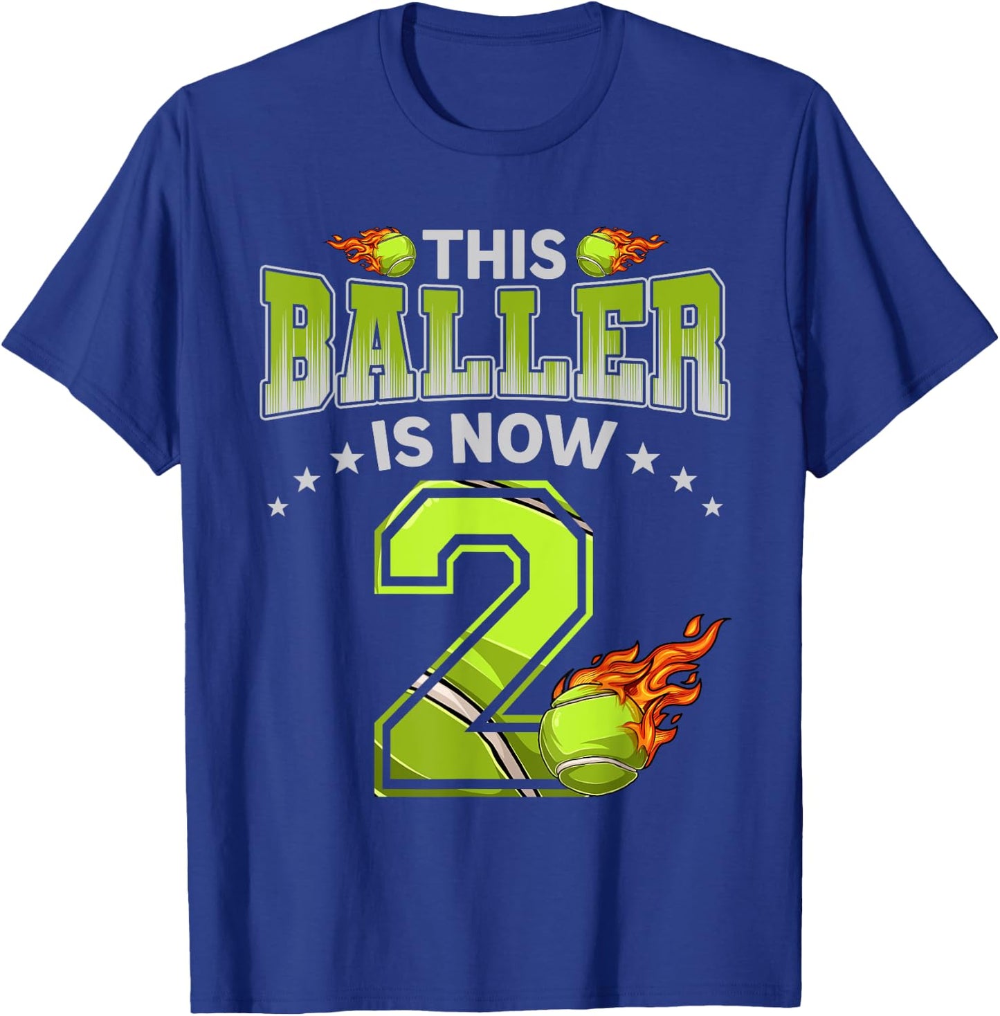 2nd Birthday Boys Tennis Player Gifts 2 Years Old Kids Boy T-Shirt - T-Shirt | Royal