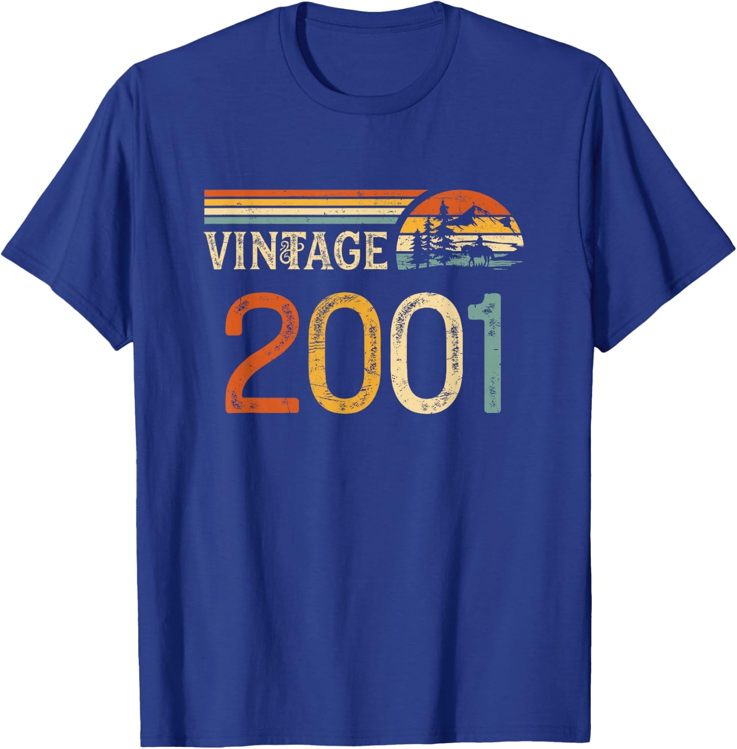 Vintage Made in 2001 - 24th Birthday 24 years old Men Women T-Shirt - T-Shirt | Royal