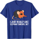 I Just Really Like Elephant Shrews Ok Funny Elephant Shrew T-Shirt - T-Shirt | Royal