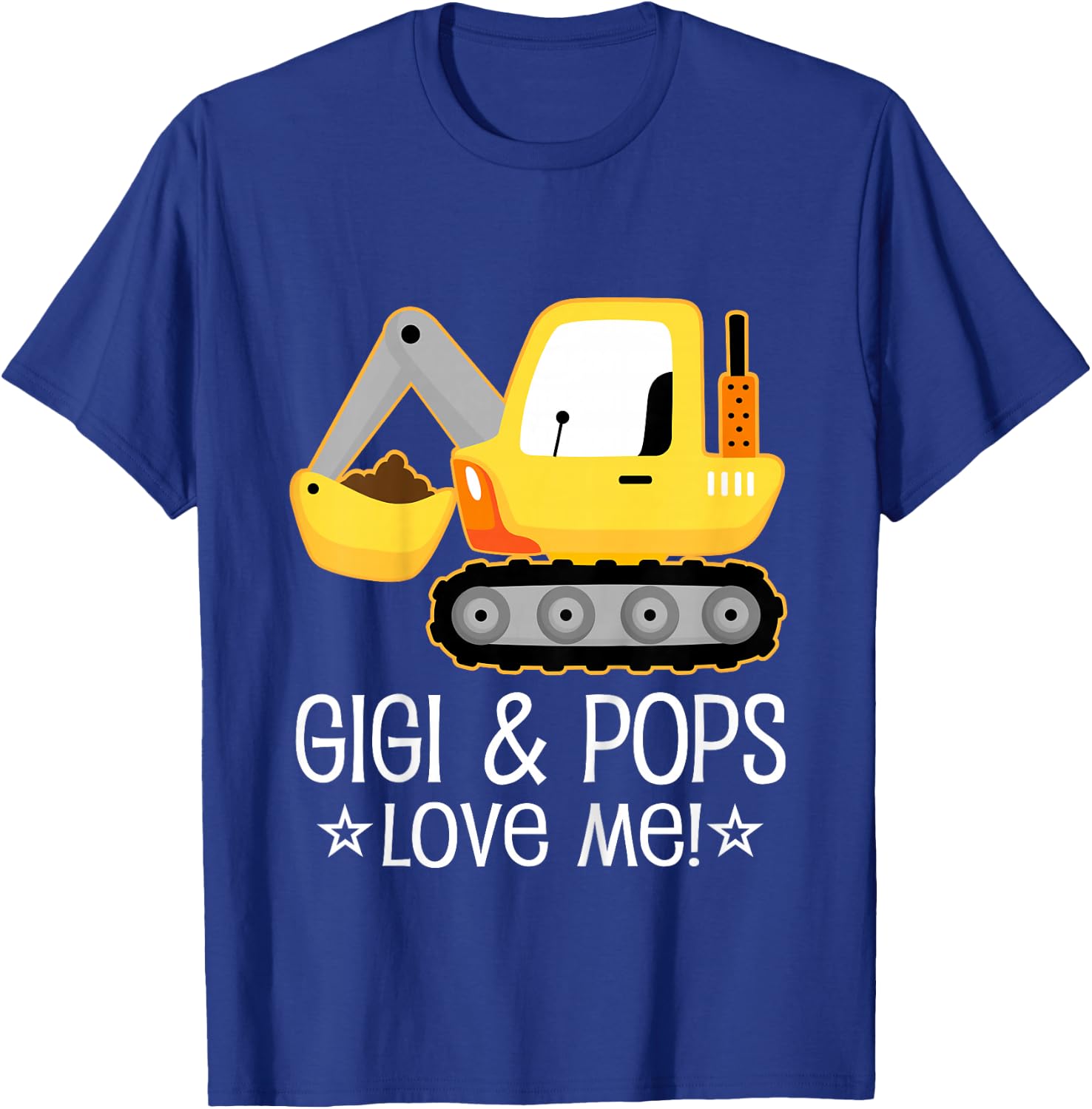 Kids Gigi and Pops Grandson Construction Truck T-Shirt - T-Shirt | Royal