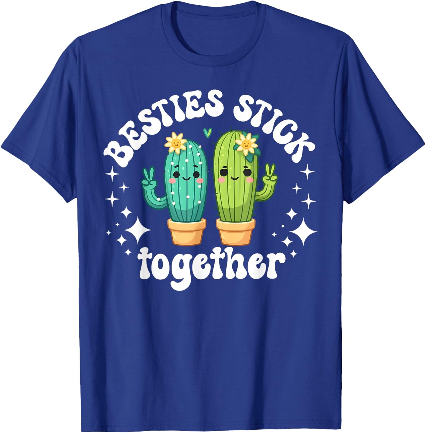Best Friend Cactus Matching Bestie Girls Tweens BFF Cute Pun T-Shirt - T-Shirt | Royal
