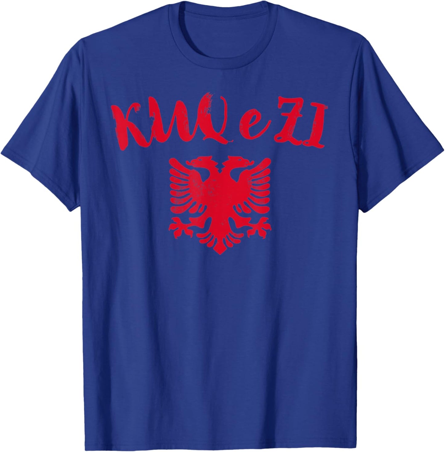 Albania Kosovo Pride Shqiptar KUQ e ZI Eagle T-Shirt - T-Shirt | Royal