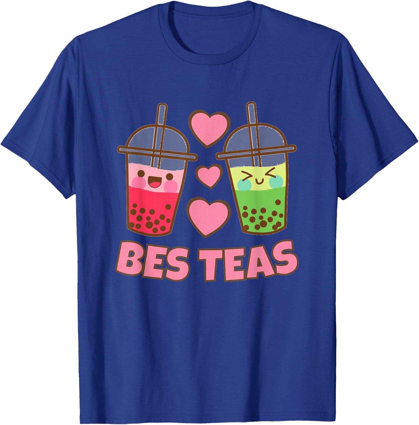 BES Teas Besties Cute Kawaii Bubble Tea Boba Best Friend Small T-Shirt - T-Shirt | Royal