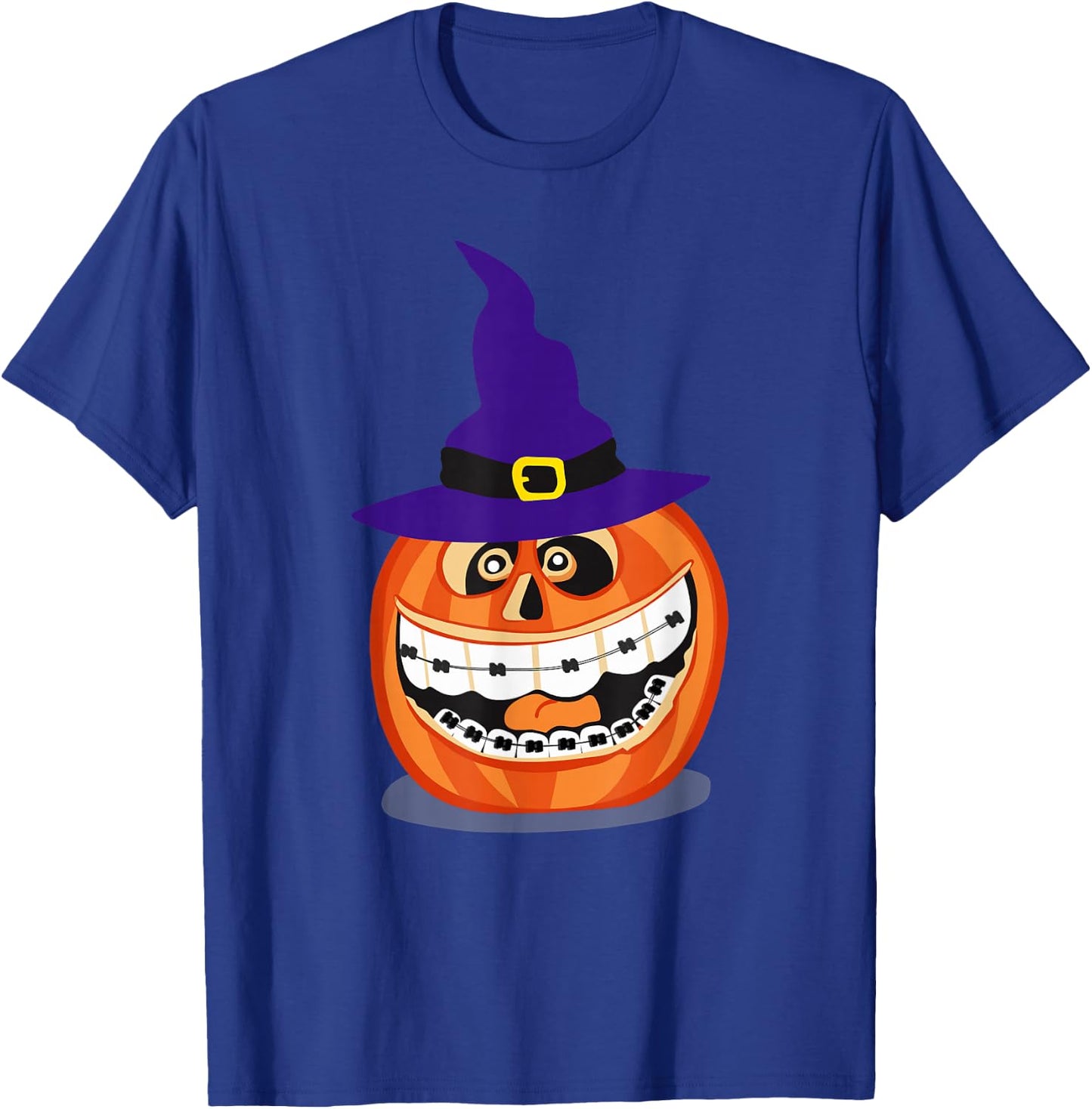Funny Halloween Dentist Costume Teeth Pumpkin Dental T-Shirt - T-Shirt | Royal