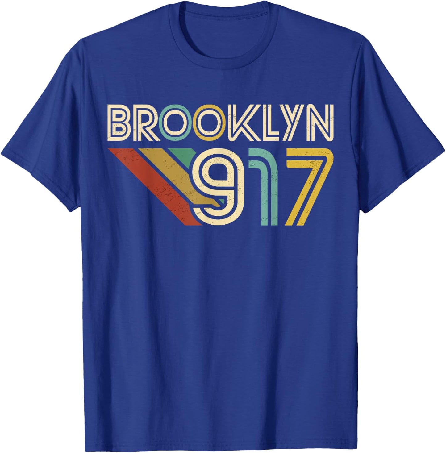 Brooklyn 917 New York City State Area Code, Vintage Brooklyn T-Shirt - T-Shirt | Royal
