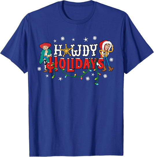 Disney and Pixar's Toy Story Howdy Holidays Woody & Jessie T-Shirt - T-Shirt | Royal