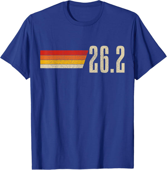 Marathon Running Vintage 26.2 Miles Retro Marathon Runner T-Shirt - T-Shirt | Royal