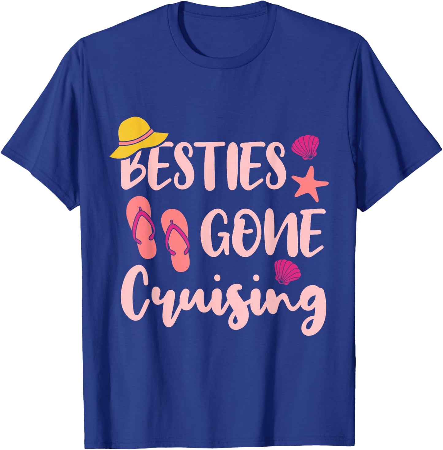 Besties Gone Cruising Ladies Girls Girlfriends Cruise Vacay T-Shirt - T-Shirt | Royal