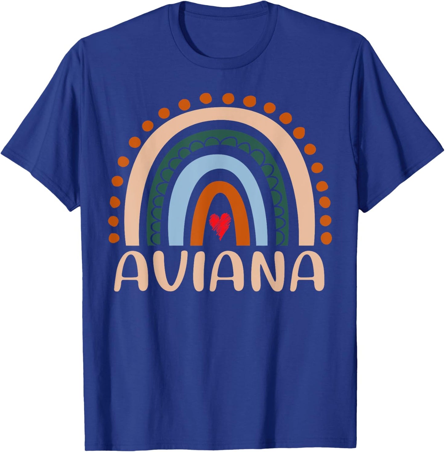 Aviana Name Personalized Funny Women Rainbow Aviana T-Shirt - T-Shirt | Royal