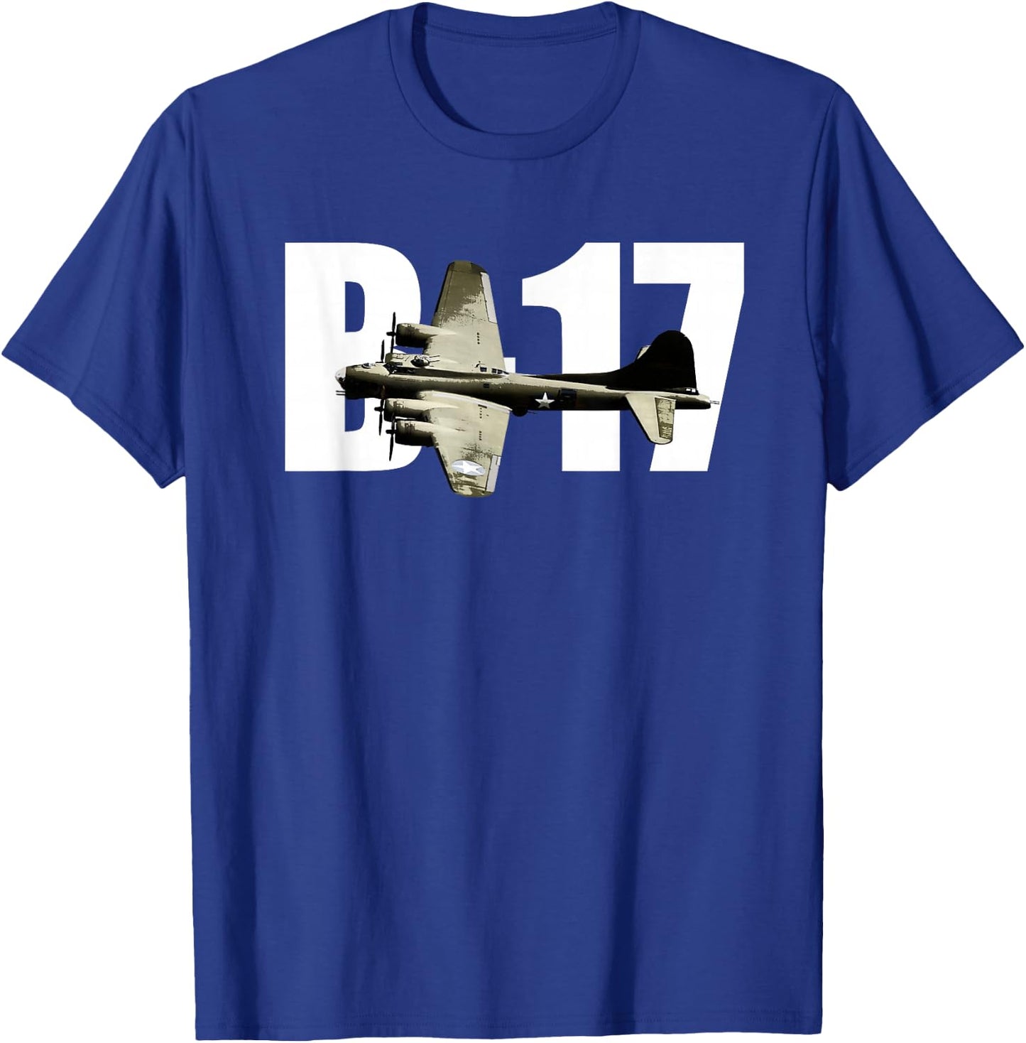 B-17 B17 Flying Fortress WW2 Bomber Plane T-Shirt - T-Shirt | Royal