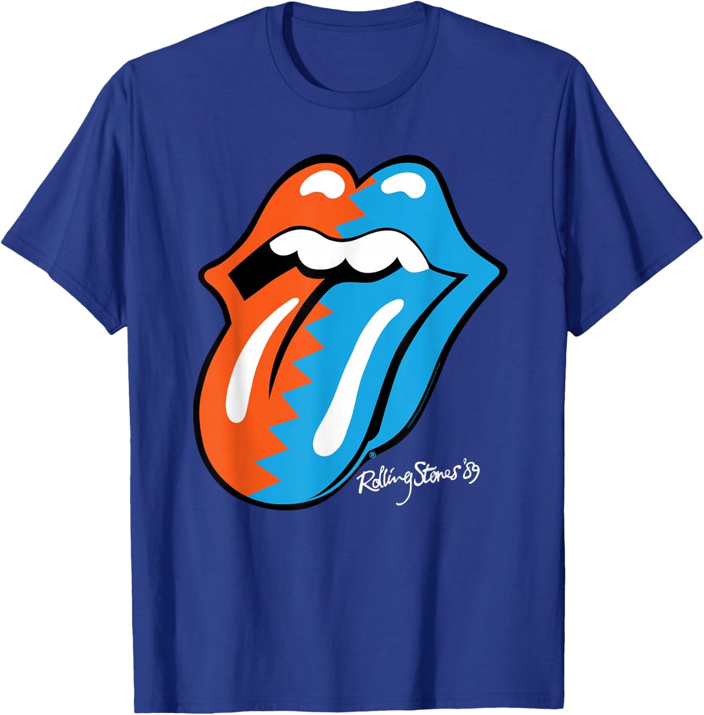 Rolling Stones Official Zig Zag Tongue '89 T-Shirt - T-Shirt | Royal