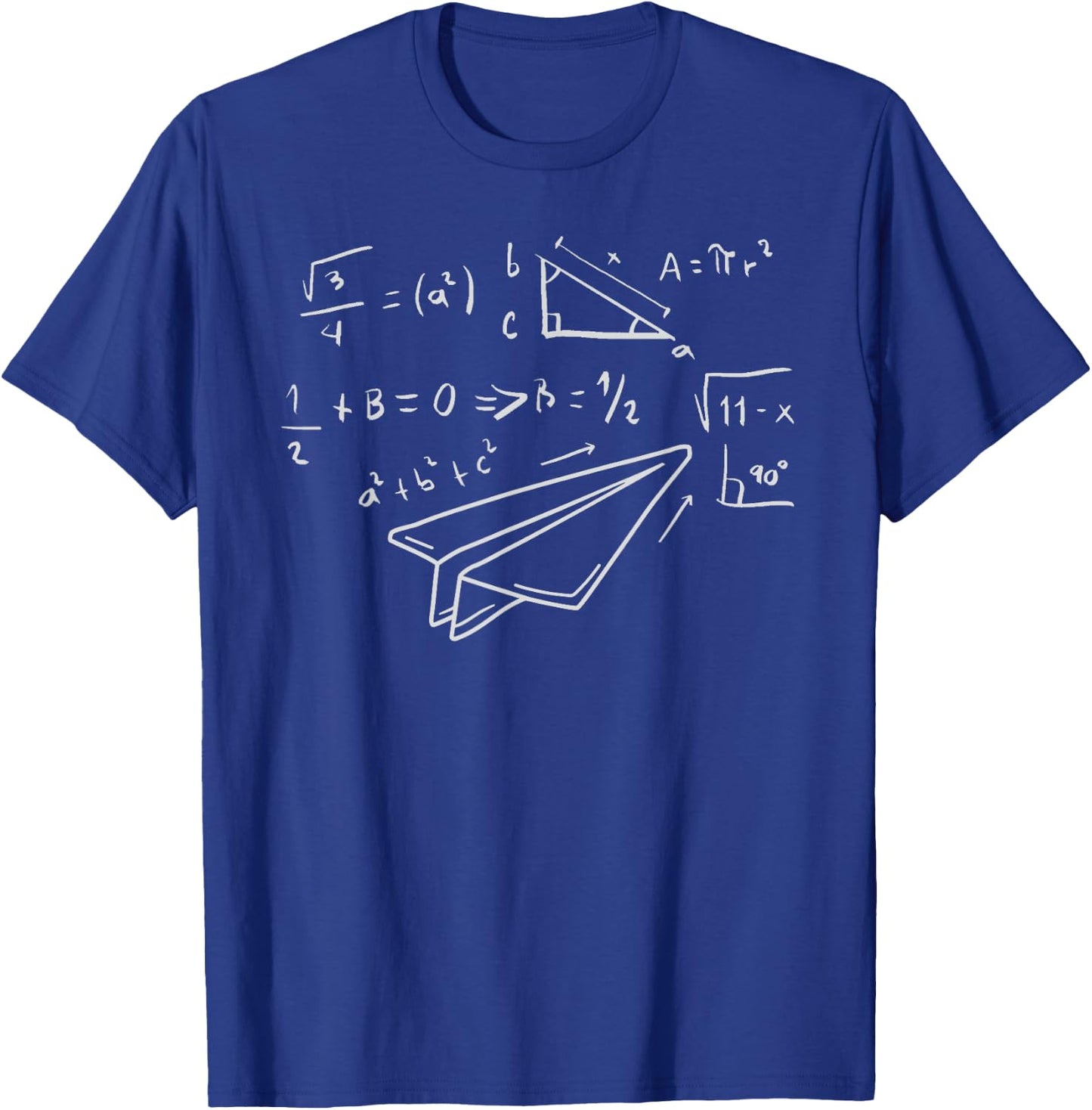 Paper-airplane-pilot math-teacher engineer paper-plane T-Shirt - T-Shirt | Royal