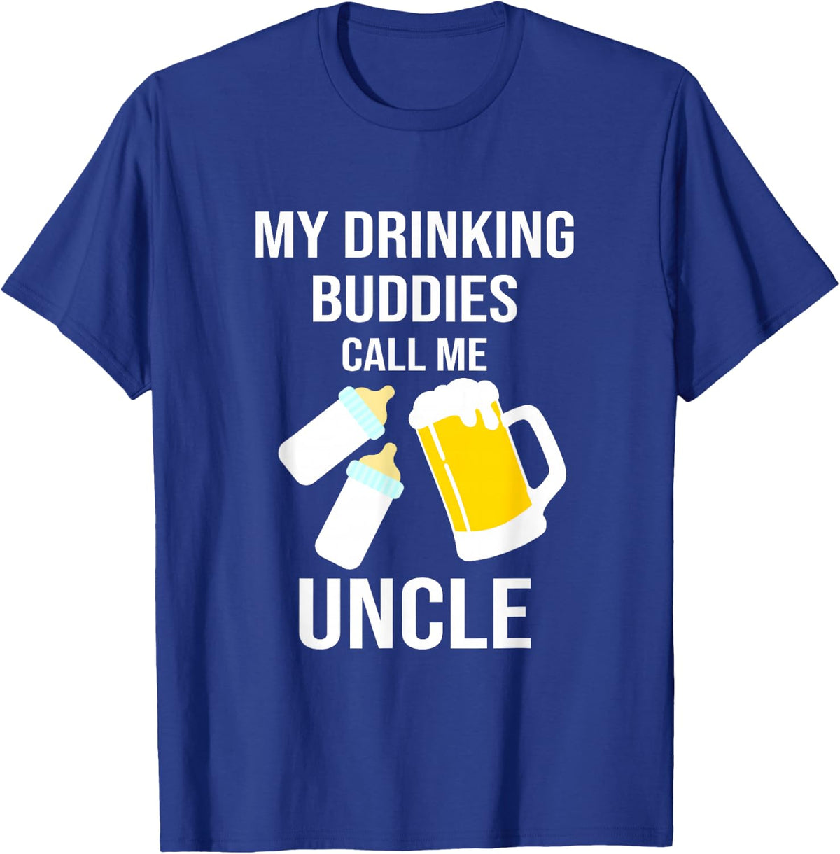 Uncle of Twins Drinking Buddies Twin Nephew Niece T-Shirt - T-Shirt | Royal