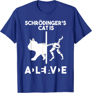 Schrödinger's cat - Dead AND Alive - physics nerd Science T-Shirt - T-Shirt | Royal