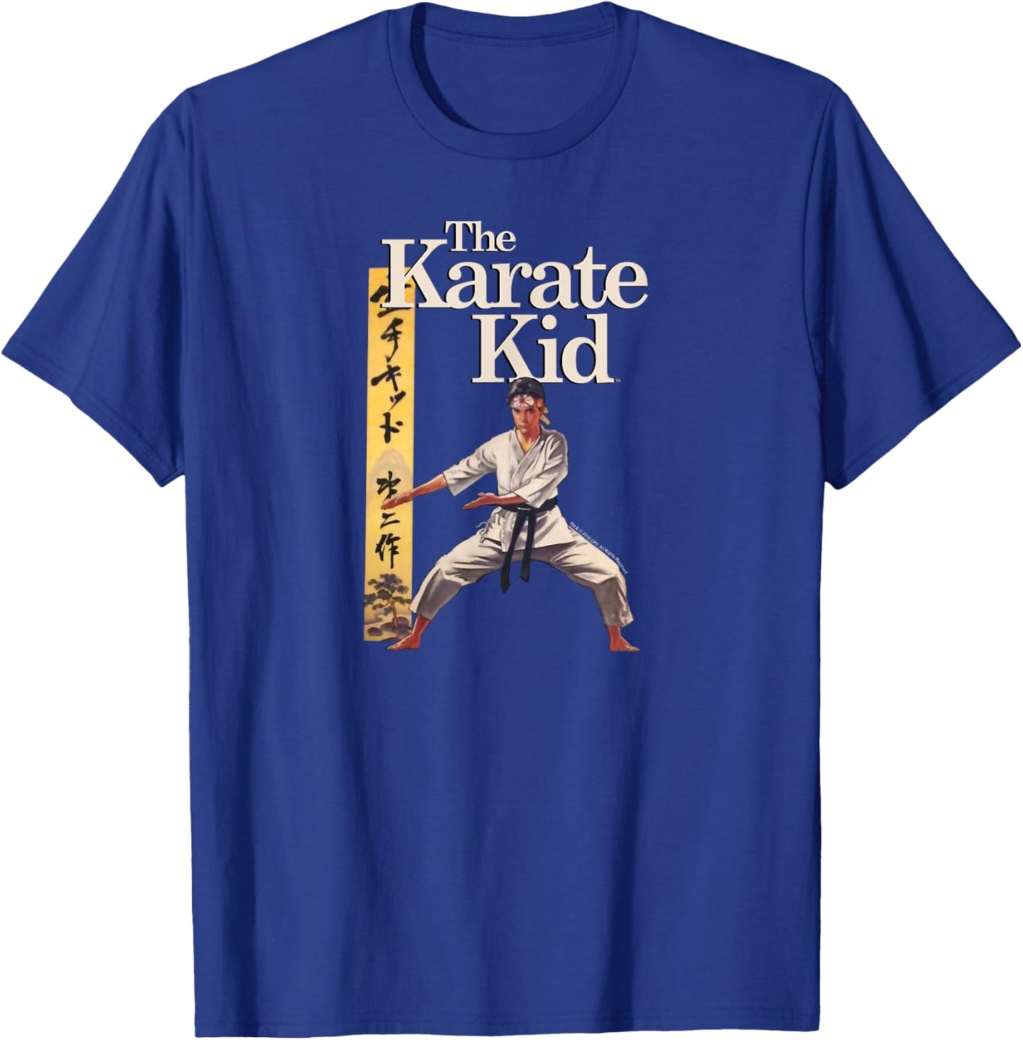 The Karate Kid Chop Vintage Painted Poster Movie T-Shirt - T-Shirt | Royal