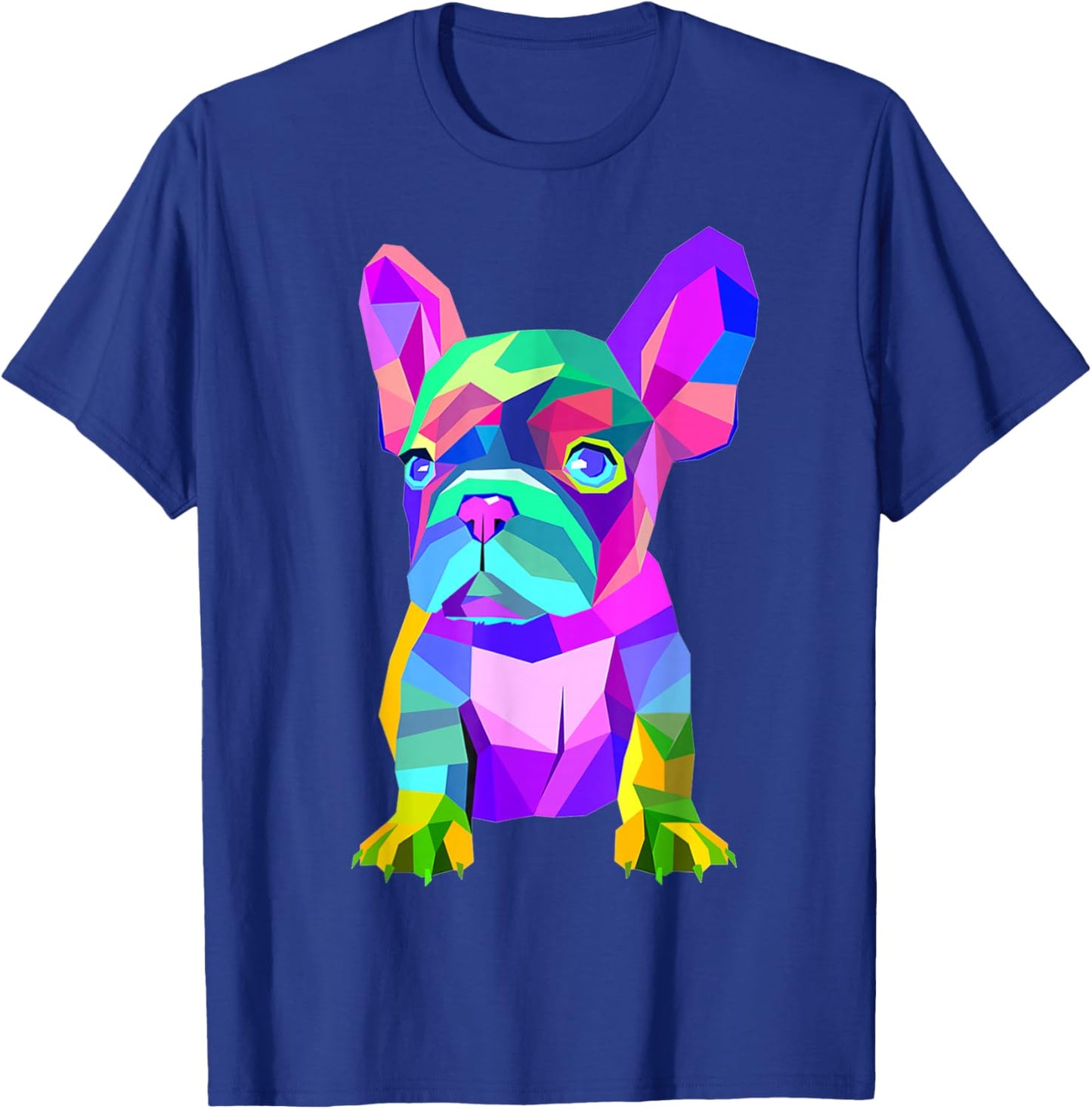 Colored Dog Frenchie Breed, Cute French Bulldog T-Shirt - T-Shirt | Royal