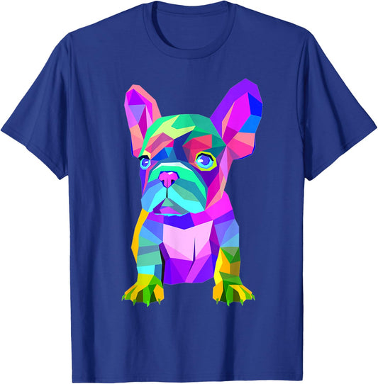 Colored Dog Frenchie Breed, Cute French Bulldog T-Shirt - T-Shirt | Royal