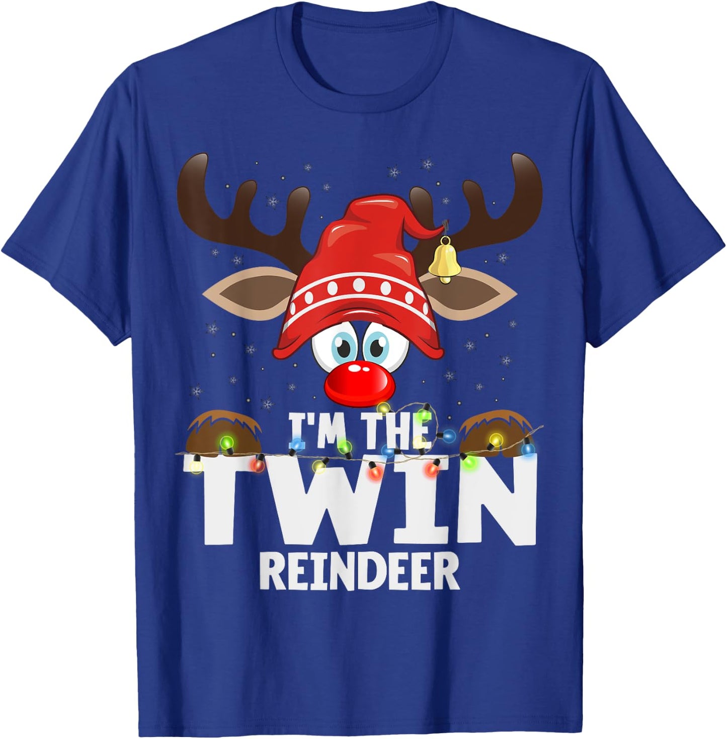 Christmas Matching I'm The Twin Reindeer T-Shirt - T-Shirt | Royal
