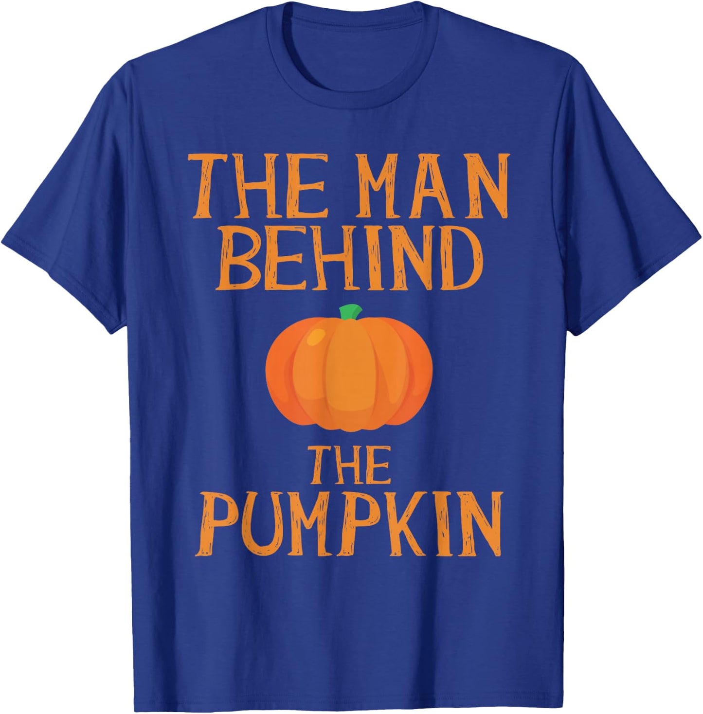 Pregnant Halloween Costume Funny Pregnancy Men Pumpkin Dad T-Shirt - T-Shirt | Royal