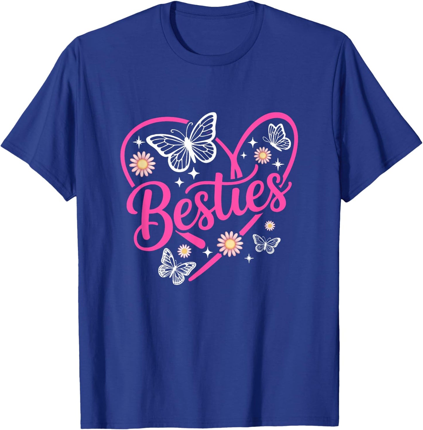Besties Bff Bestfriends Heart Matching Girls Friends Bestie T-Shirt - T-Shirt | Royal