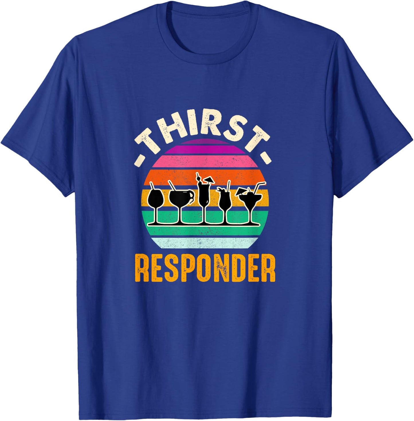 Thirst A Responder Funny Bartender Barman Barkeeper Barista T-Shirt - T-Shirt | Royal