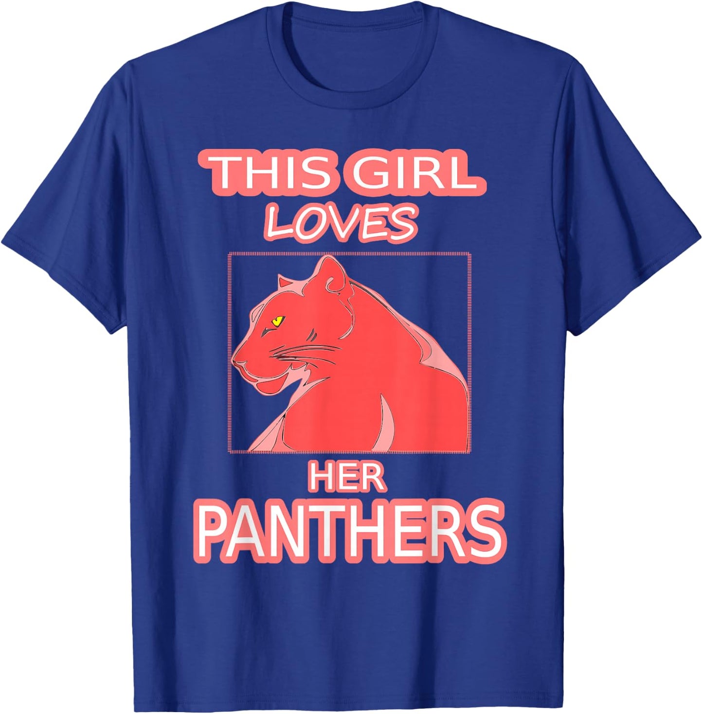 This Girl Her Loves Panthers from Florida Sports T Shirt T-Shirt - T-Shirt | Royal
