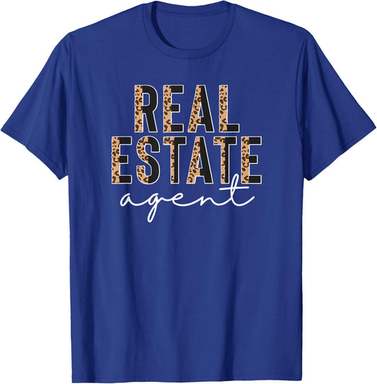 Real Estate Agent Women's Cheetah Leopard Home Seller T-Shirt - T-Shirt | Royal