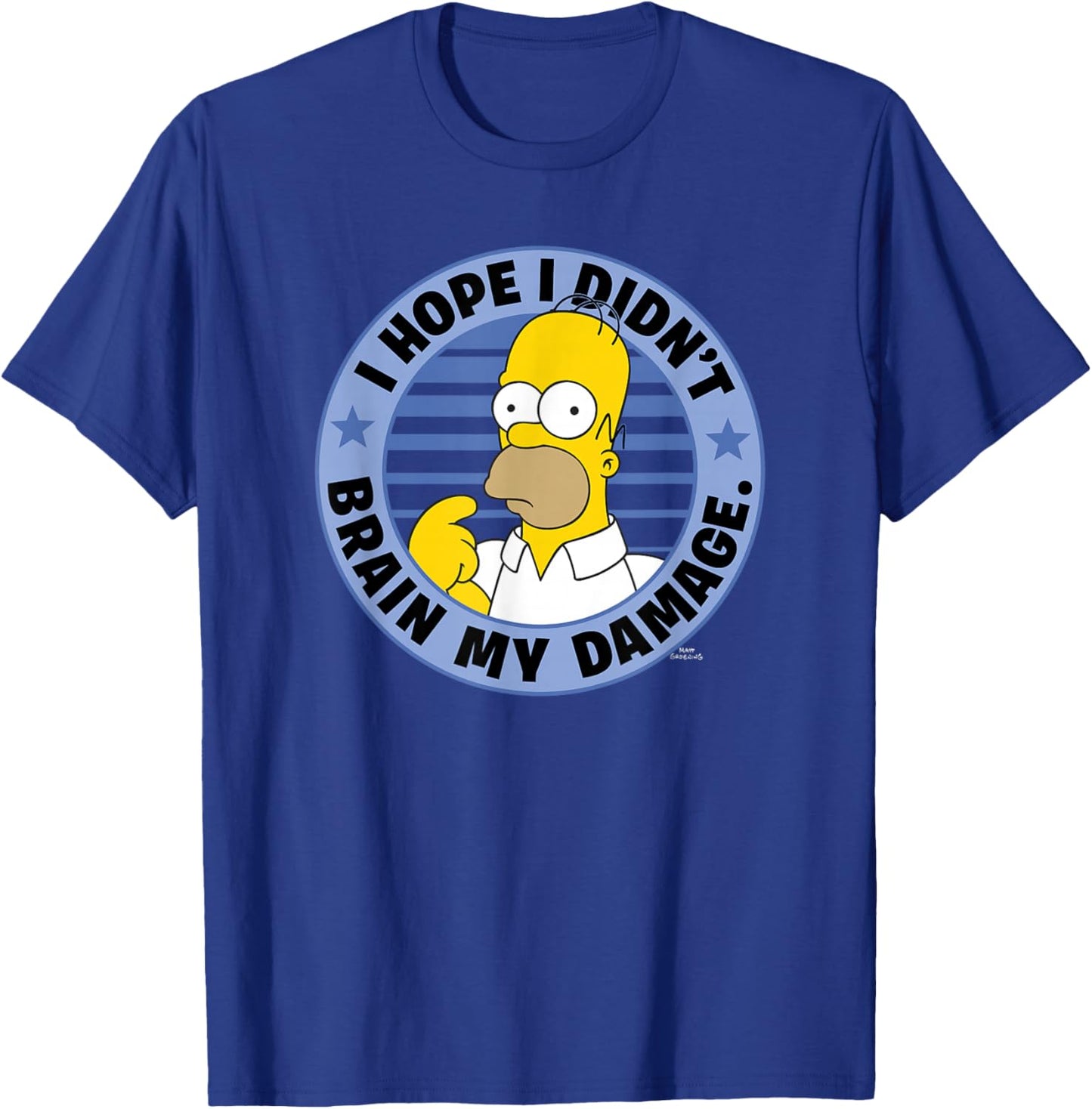 The Simpsons Homer I Hope I Didn't Brain My Damage T-Shirt - T-Shirt | Royal