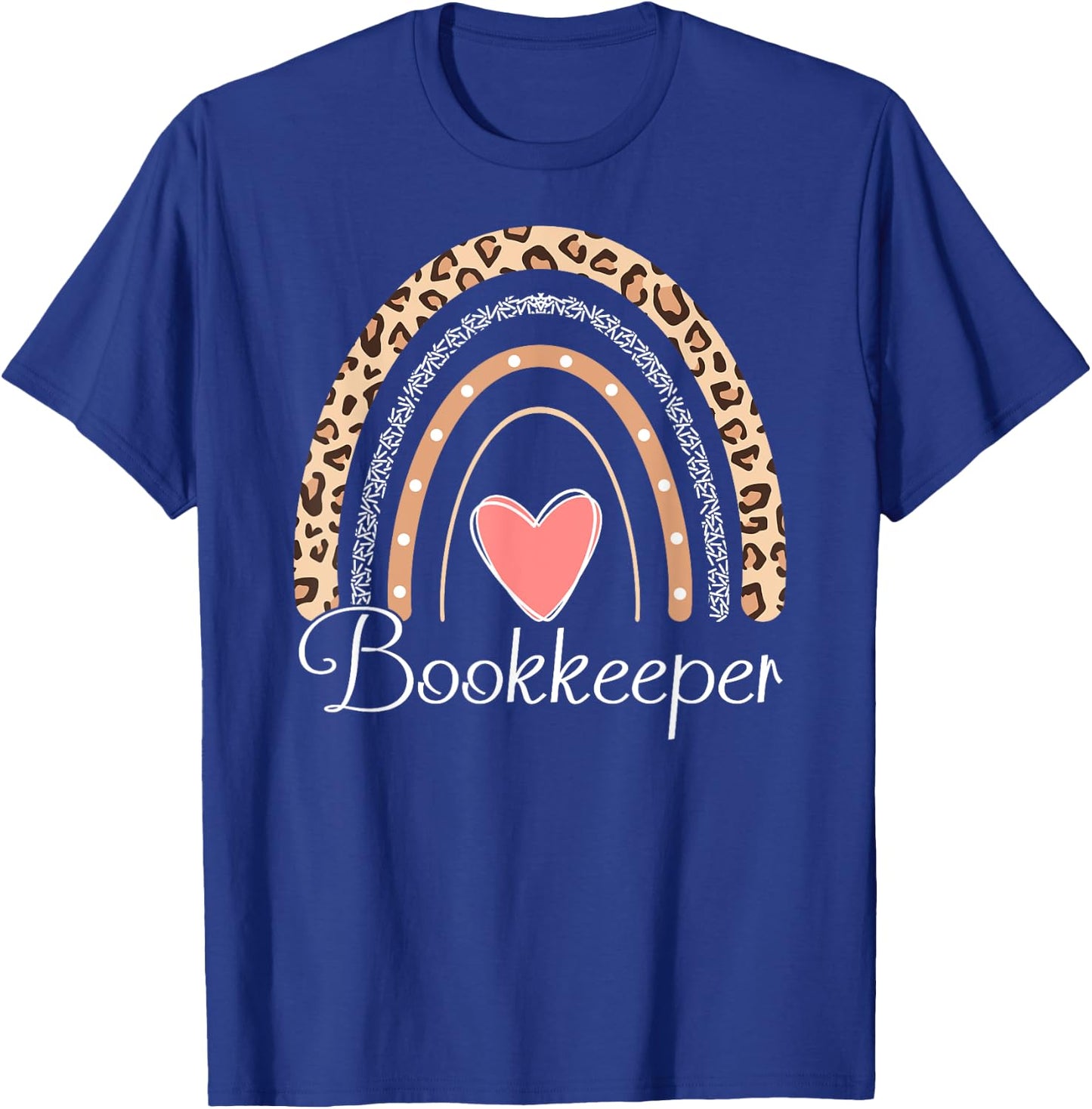 Bookkeeper Boho Rainbow Funny School Bookkeeper T-Shirt - T-Shirt | Royal
