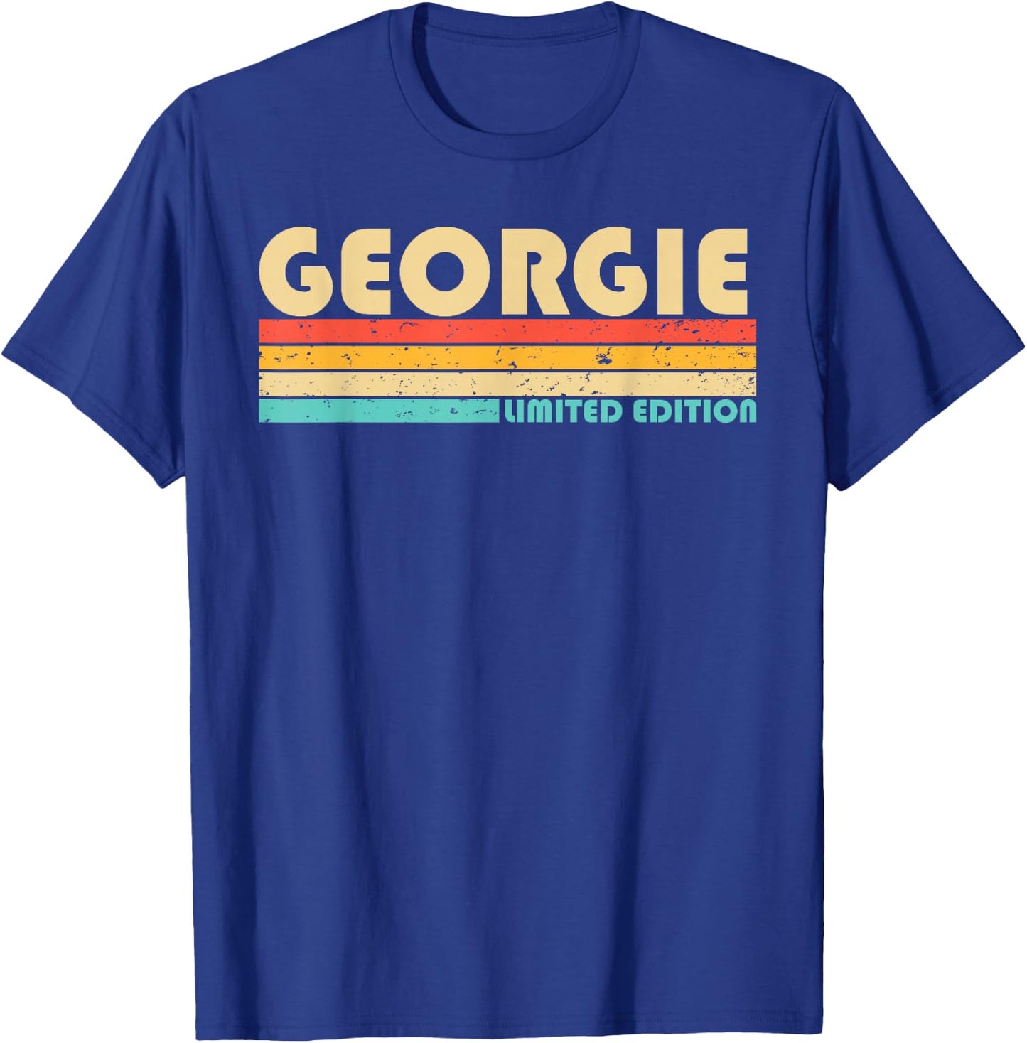 GEORGIE Name Personalized Retro Vintage 80s 90s Birthday T-Shirt - T-Shirt | Royal