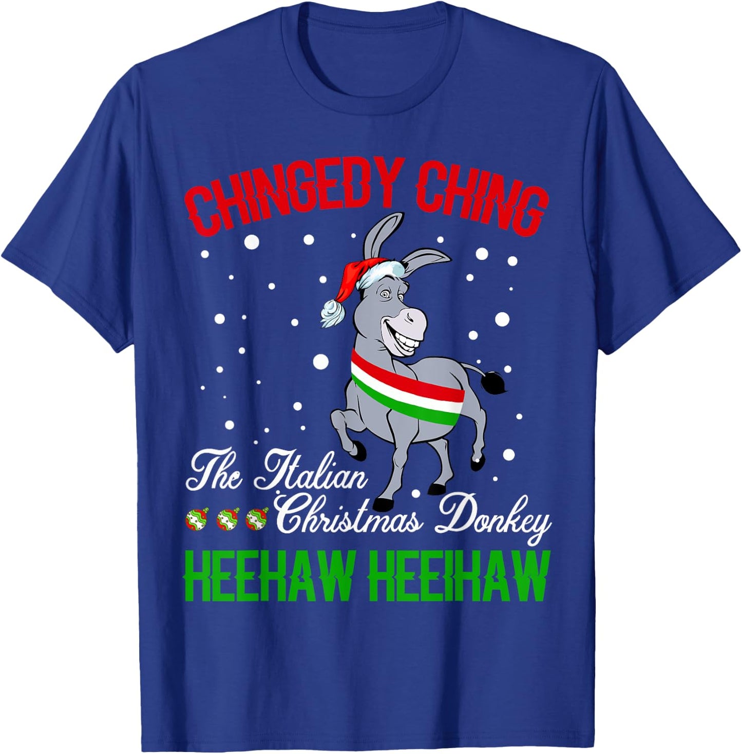 Christmas Donkey Italian Xmas Gifts Women T-Shirt - T-Shirt | Royal