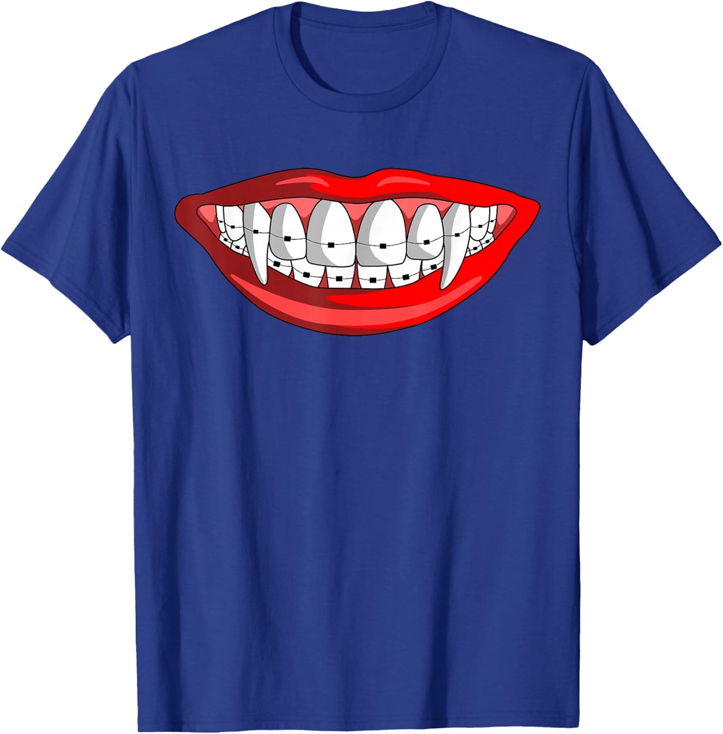 Orthodontist Dental Vampire Braces Teeth T-Shirt - T-Shirt | Royal