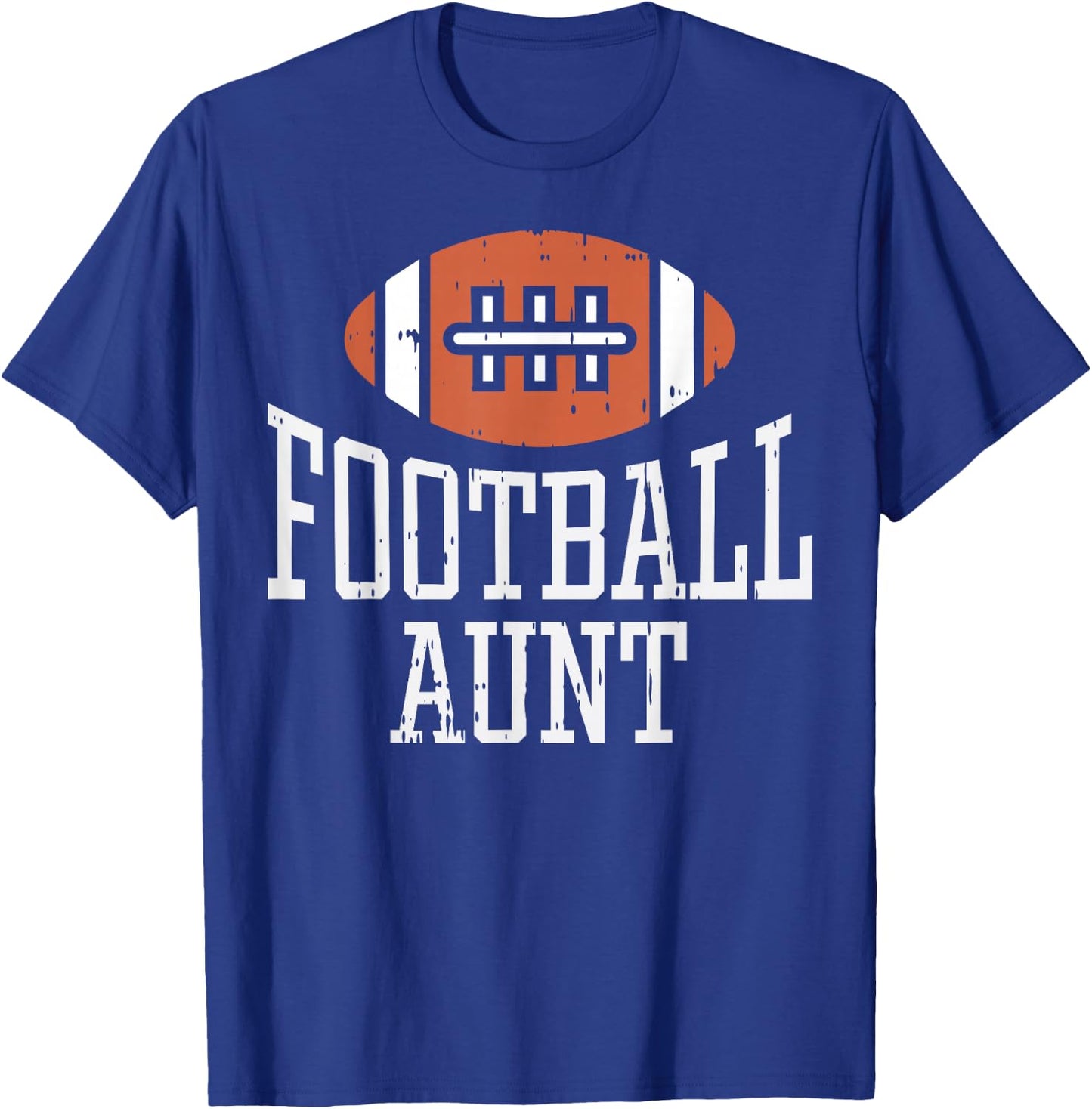 American Football Aunt Vintage Sports Gridiron Game Day T-Shirt - T-Shirt | Royal