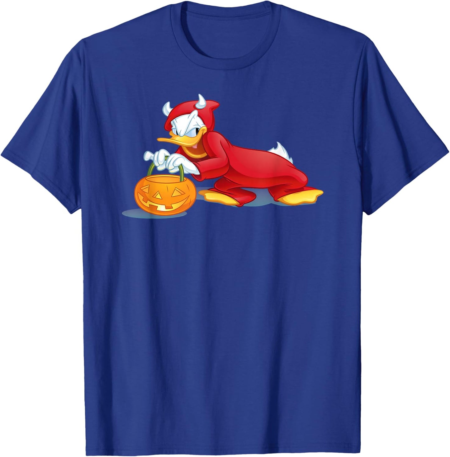 Donald Duck - Halloween Donald Duck Devil T-Shirt - T-Shirt | Royal