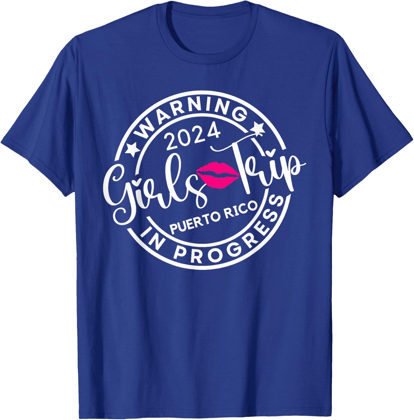 Warning Girls Trip 2024 Puerto Rico Best Friends Vacation T-Shirt - T-Shirt | Royal