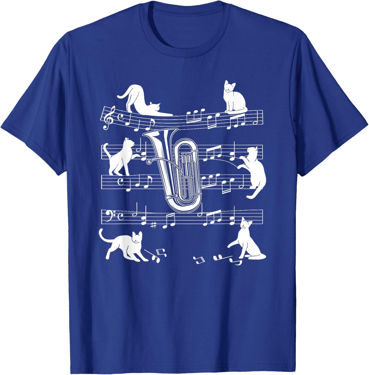 Tubist Cats for Cat loving Tuba player T-Shirt - T-Shirt | Royal