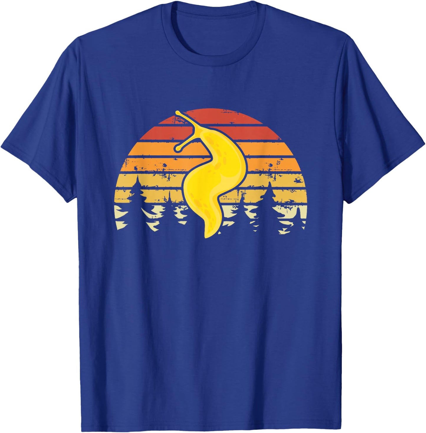 Banana Slug Pacific Banana Slug Fan Black Spotted Banana Slug - -Adults, Small, Short Sleeve T-Shirt - T-Shirt | Royal